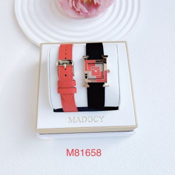 Đồng Hồ Madocy M81658 mặt đỏ, thiết kế đơn giản nhưng toát lên vẻ thời thượng bậc nhất