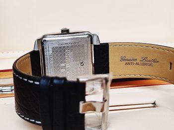 Đồng Hồ Jacques Lemans Men's Madrid 37mm Silver Dial Leather Watch