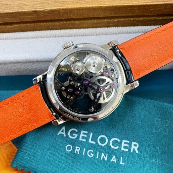 Đồng Hồ Nam Agelocer Bosch-Tourbillon 9001E1 - bộ khung xương màu đen tuyền lộ cơ skeleton được thiết kế tối giản nhất nhưng mang lại cảm giác sang trọng nhất