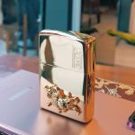 Bật Lửa Zippo 252BL072 - Biểu Tượng Trâu Cõng Kim Tiền Mạ Vàng 18k Trên Thân Với Ý Nghĩa Tài Lộc