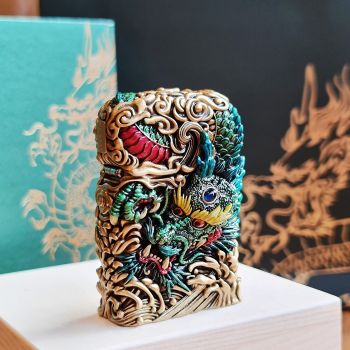 Bật Lửa Zippo 252BL074 - Mẫu Zippo rồng mới nhất cho năm 2024, hoa văn độc đáo, sắc nét thể hiện uy lực, sức mạnh của Rồng
