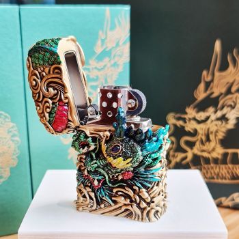 Bật Lửa Zippo 252BL074 - Mẫu Zippo rồng mới nhất cho năm 2024, hoa văn độc đáo, sắc nét thể hiện uy lực, sức mạnh của Rồng