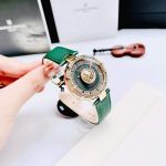 Đồng Hồ Nữ Versus Sertie new so hot - bản da xanh lá mix mặt xanh cùng tone viền full pha lê siêu đẹp