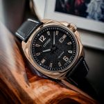 Đồng Hồ Nam Citizen Pin Eco-Drive AW1723-02E Dây Da Vỏ Vàng Hồng Mặt Đen Sapphire