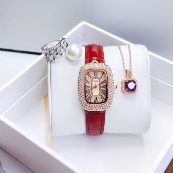 Đồng Hồ Scottie mẫu mới nhất mặt chữ nhật full đá siêu đẹp lung linh