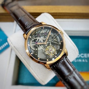 Đồng Hồ Agelocer Bosch-Tourbillon 9001D2 - Máy lộ cơ Skeleton thiết kế tối giản nhất nhưng mang lại cảm giác sang trọng nhất