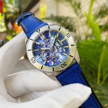 Đồng Hồ Venezianico Nereide Ultraleggero 42 – 3921502 - Phiên bản xanh dương lộ toàn cơ với hoạ tiết khỏe khoắn