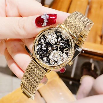 Đồng Hồ Guess Nữ Dây nhuyễn ôm tay, cộng với hoạ tiết đẹp mắt, siêu hiếm