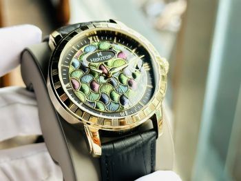 Đồng Hồ Nam Heritor for Men với viền gold sang trọng, mỗi chi tiết được chạm khắc tỉ mỉ