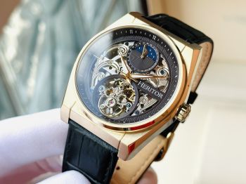 Đồng Hồ Heritor Daxton HERHS3004 lộ cơ, lịch trăng sao, hiển thị 24h