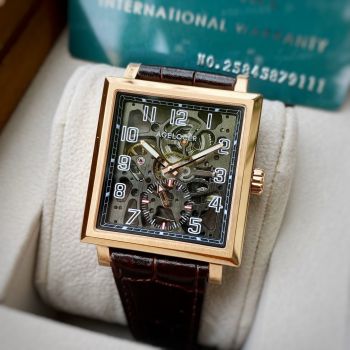 Đồng Hồ AGELOCER CODEX 3501D2 - Chiếc đồng hồ mặt vuông lộ cơ skeleton với phiên bản màu đen vỏ vàng