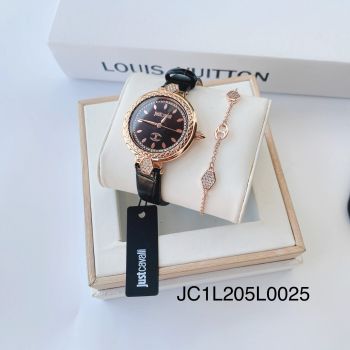 Đồng Hồ JUST CAVALLI  Snake Creazione  JC1L205L0025 da đen chính hãng, viền sọc vân rắn sang trọng
