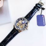 Đồng Hồ Hanboro By Huboler mẫu mới 2023 cập bến - Máy lộ cơ Skeleton độc đáo, mặt xanh thăm thẳm, sang trọng, đổi mới