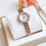 Đồng Hồ Nữ Emporio Armani Watch For Women viền dial cách điệu hình bông hoa phủ đá đẹp và sang trọng