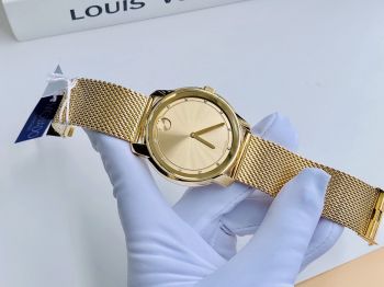 Đồng Hồ Nam Movado Bold Diamond  Dây Mesh Vàng Sang Trọng - mẫu nam phối hợp hài hoà rất sang bảnh