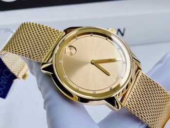 Đồng Hồ Nam Movado Bold Diamond  Dây Mesh Vàng Sang Trọng - mẫu nam phối hợp hài hoà rất sang bảnh