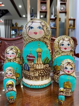 Búp Bê Matryoshka Nga - Nhà thờ Thánh Basil – bộ 7 con BB048