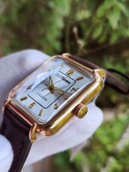 Đồng Hồ Nga Vàng đúc Nguyên Khối Maktime dáng vuông