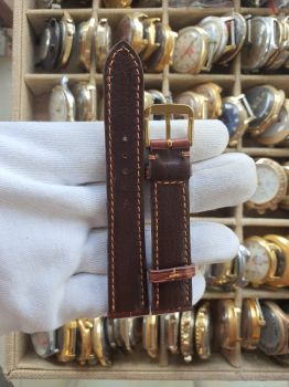 Dây đồng hồ da cá sấu khâu tay size 18 DAY129