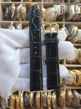 Dây đồng hồ da cá sấu khâu tay size 18 DAY132