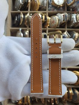 Dây đồng hồ da cá sấu khâu tay size 18 DAY134