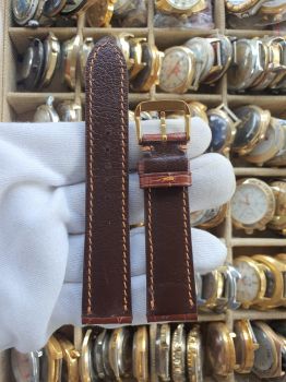 Dây đồng hồ da cá sấu khâu tay size 20 DAY137