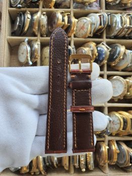 Dây đồng hồ da cá sấu khâu tay size 21 DAY140