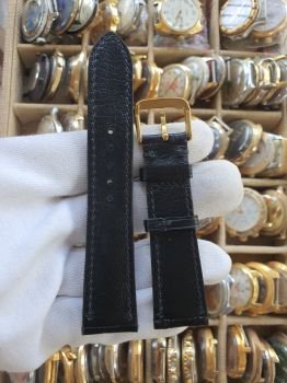 Dây đồng hồ da cá sấu khâu tay size 21 DAY144