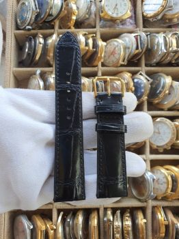 Dây đồng hồ da cá sấu khâu tay size 22 DAY146