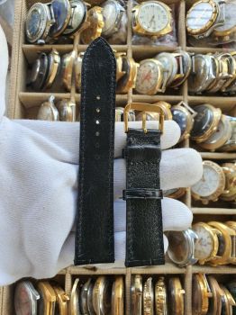 Dây đồng hồ da cá sấu khâu tay size 22 DAY146