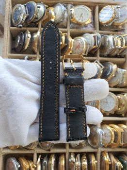 Dây đồng hồ da cá sấu khâu tay size 22 DAY148