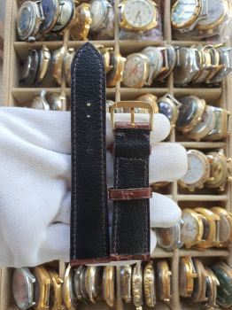 Dây đồng hồ da cá sấu khâu tay size 22 DAY149