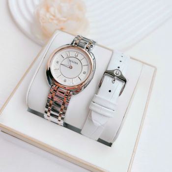 Đồng hồ Bulova Classic Duality Diamond 98P219 – Phiên bản cao cấp Swarovski Crystal Accents, thanh lịch chuẩn quý cô