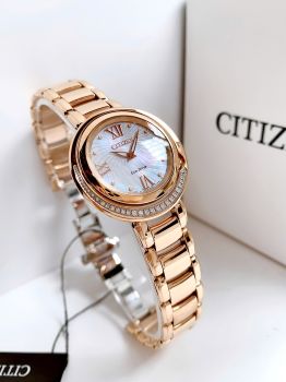 Đồng Hồ Nữ Citizen Eco-Drive EX1122-58D – Mẫu Đồng Hồ Cao Cấp Với Viền Đính Kim Cương Sang Trọng