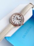 Đồng Hồ Swarovski Cetra 5672968 – Dây Nude, Viền Rose Gold Đính 42 Viên Pha Lê Swarovski