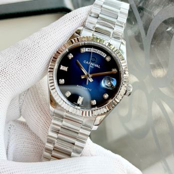 Đồng Hồ Carnival Automatic 8239G-VT-X Màu Xanh Nam – Tiểu Rolex Day-Date, Automatic Japan, Sapphire 38mm