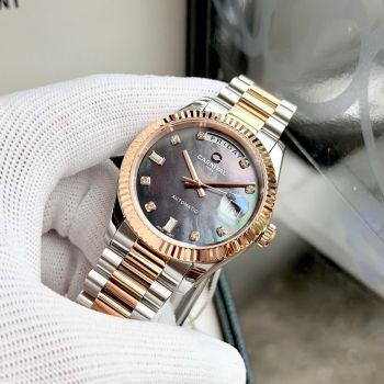 Đồng Hồ Nam Carnival Automatic 8239G-CH-D – Tiểu Rolex Style Day-Date, Mặt Xám Khảm Trai Sang Trọng