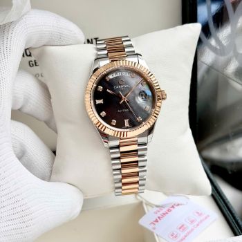 Đồng Hồ Nam Carnival Automatic 8239G-CH-D – Tiểu Rolex Style Day-Date, Mặt Xám Khảm Trai Sang Trọng