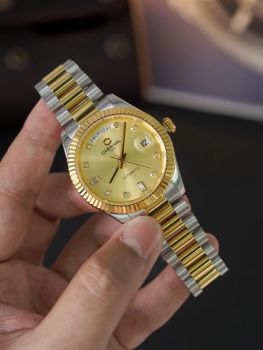 Đồng Hồ Nam Carnival Automatic 8239G-CV-V – Thiết Kế “Tiểu Rolex Style” Day-Date, Size 38mm, Mặt Vàng Sang Trọng