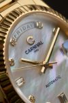 Đồng Hồ Carnival Automatic tiểu rolex style Day Date 8239G-VV-TK 38mm Mặt Khảm Trai – Dây President, Automatic Japan, Sapphire, Thép 316L