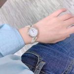 Đồng Hồ Nữ Tissot Flamingo T094.210.16.011.00 – 26mm, Mặt Trắng Thanh Lịch, Sapphire, Dây Da Trắng
