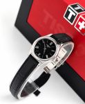 Đồng Hồ Nữ Tissot Tradition 5.5 Lady T063.009.16.058.00 – Mặt Đen Cổ Điển, Size 25mm, Dây Da, Swiss Quartz