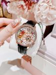Đồng Hồ Nữ HANBORO 39mm – Đính Đá Sang Trọng, Mặt Số Nghệ Thuật, Dây Da Đen