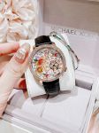 Đồng Hồ Nữ HANBORO 39mm – Đính Đá Sang Trọng, Mặt Số Nghệ Thuật, Dây Da Đen