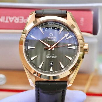 Đồng hồ Omega Seamaster chính hãng tại Quảng Bình Quảng Trị Aqua Terra 150M Co-Axial Day-Date 231.53.42.22.06.001 – Vàng khối 18K, đẳng cấp doanh nhân dịp cuối năm 23153422206001