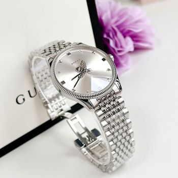 Đồng Hồ Nữ Gucci G-Timeless Quartz Silver Dial Ladies Watch YA1264153 Màu Bạc