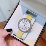 Đồng Hồ Nữ Swarovski Women's White Dial Leather Band Watch 5095643 Màu Vàng