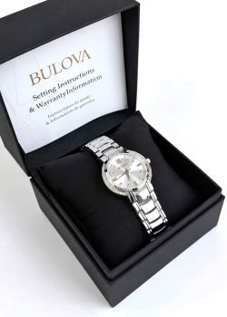 Đồng Hồ Bulova 96L280 Silver Viền Đá 8 Kim Cương – Vẻ Đẹp Thanh Lịch Đến Từ Thương Hiệu Đồng Hồ Mỹ Danh Tiếng