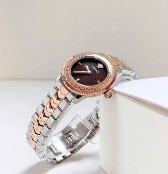 Đồng Hồ Nữ Versace V-Icon Quartz Brown Dial VEUCA0624 – Vẻ Đẹp Sang Trọng Chuẩn Swiss Made