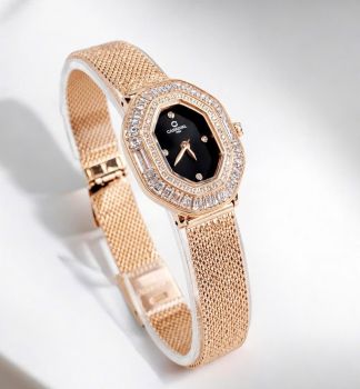 Đồng Hồ Nữ Carnival 8237L-VH-D – Mặt Đen Sang Trọng, Máy Quartz Thụy Sĩ, Dây Mesh Cao Cấp